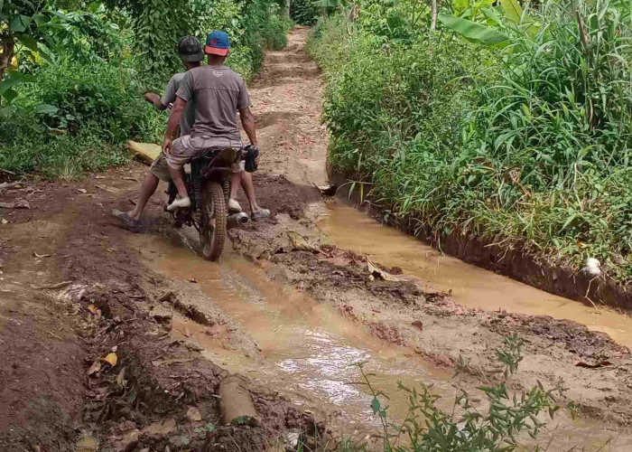 Kerusakan Jalan Sanggi - Bandar Sukabumi Rusak Parah
