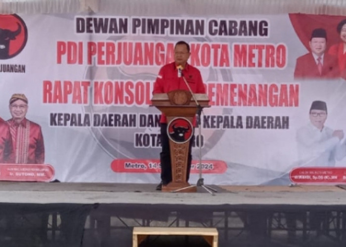 Sudin Ingatkan Kader PDIP Lampung Untuk Tidak Jumawa dan Merasa Paling Hebat