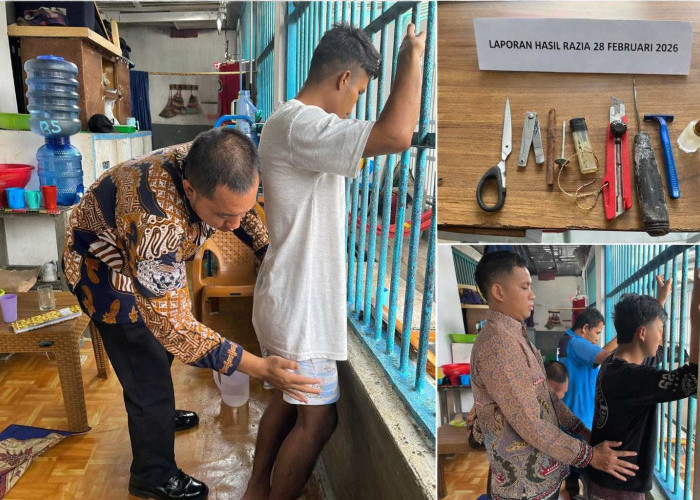 Razia Blok Hunian, Lapas Kotaagung Tegaskan Zero Tolerance terhadap Narkoba dan Penipuan
