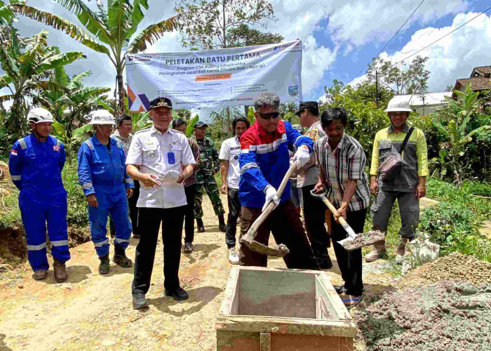 PGE Area Ulubelu Bantu Peningkatan Akses Jalan bagi Warga Pekon Muara Dua-Ngarip