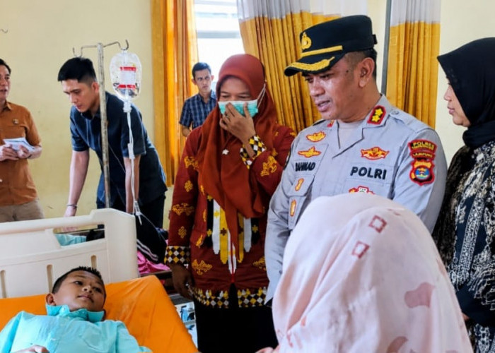 Kapolres Tanggamus Pastikan Penanganan Siswa Diduga Keracunan Maksimal, Sampel Makanan Diuji di Labkesda