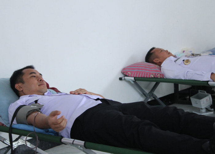 Peringati HBP Ke 61, Rutan Kota Agung Gelar Baksos Donor Darah