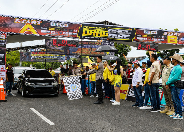Sambut Hari Bhayangkara ke-80, Polres Pringsewu Kembali Gelar Drag Race dan Drag Bike Championship