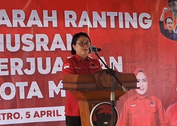 Ketua DPC PDIP Metro Lantik Ratusan Pengurus Ranting dan Anak Ranting