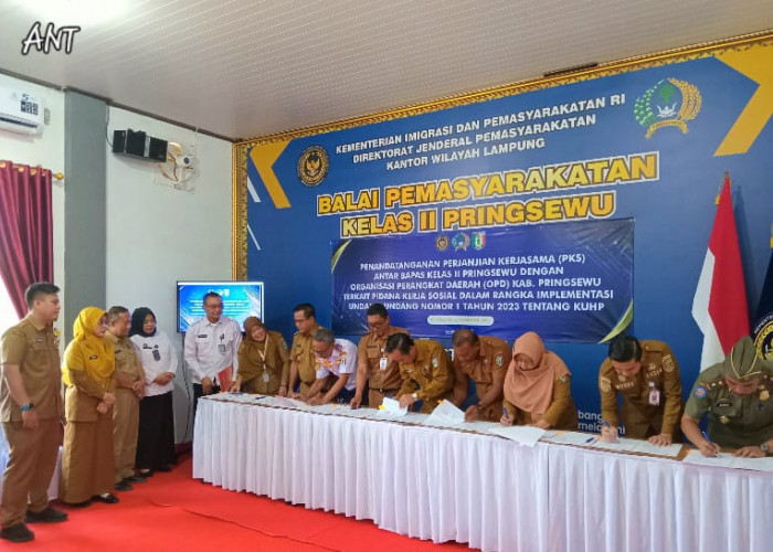 Pemkab Pringsewu dan Bapas Jalin Kerjasama Implementasi Pidana Kerja Sosial 