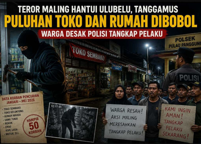 Teror Maling Hantui Ulubelu, Puluhan Toko dan Rumah Dibobol, Warga Desak Polisi Tangkap Pelaku