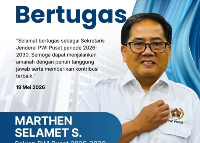 Marthen Selamet Susanto Resmi Jabat Sekjen PWI Pusat