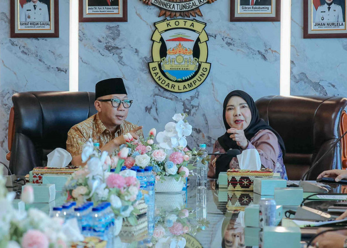 Gubernur Mirza dan Bunda Eva Bahas Materplan Penanganan Banjir Kota Bandar Lampung 