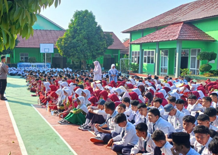 Polsek Sukoharjo Edukasi Siswa Baru MTsN 2 Pringsewu, Tekankan Bahaya Narkoba dan Kenakalan Remaja