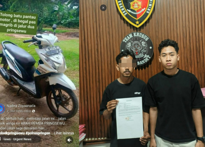 Hoaks Begal Viral di Pringsewu Terbongkar, Motor Dijual untuk Judi Online