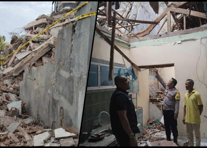 Bongkaran Gedung Walet Berujung Petaka, Rumah Warga Hancur Diterjang Material