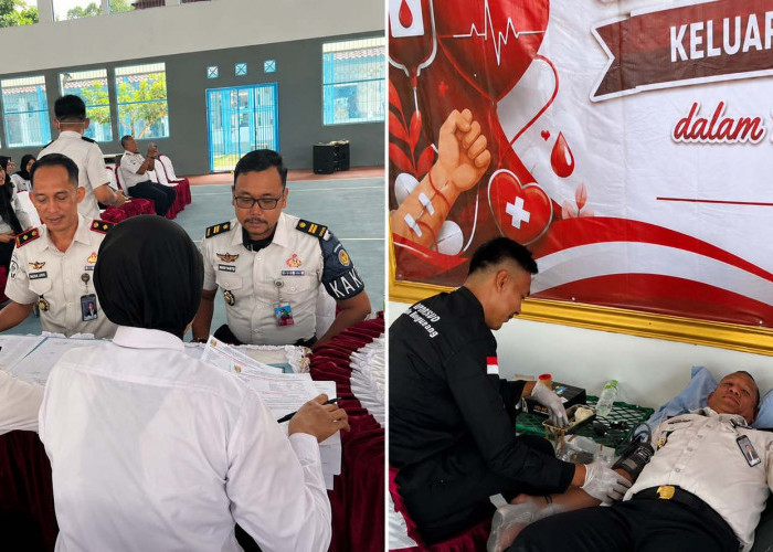 Semarak HUT Ke-81 RI, Lapas-Rutan Kotaagung Gelar Donor Darah