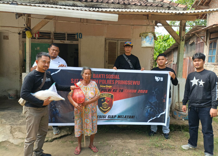 HUT Reserse Polri Ke 78, Satreskrim Polres Pringsewu Salurkan Bansos ke Warga