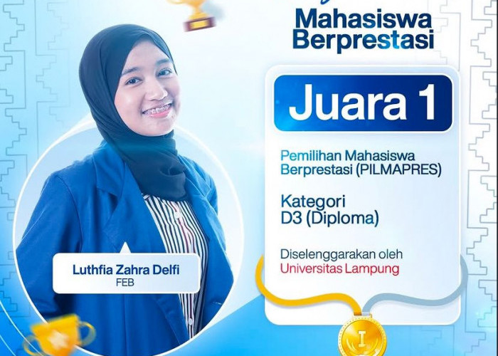Mahasiswi FEB Unila Raih Juara 1 Pilmapres Diploma 2026, Siap Bertarung di Tingkat Wilayah