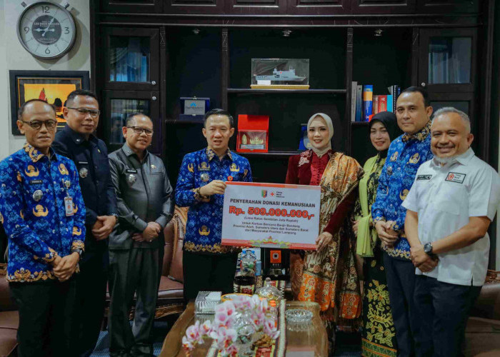 PMI Lampung Salurkan Bantuan Rp509 Juta Untuk Korban Bencana Sumut, Aceh dan Sumsel 
