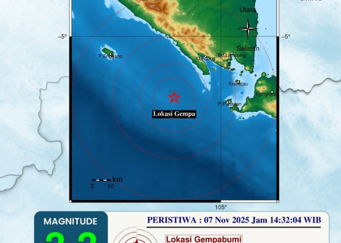 Gempa 3.3.Magnitudo Guncang Tanggamus, BMKG Sebut Jenis Gempa Dangkal