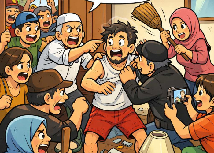 Bawa Istri Orang, Oknum Kakon Tampang Tua Dikabarkan Digerebek Warga Tanjung Senang 