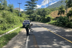 Satlantas Polres Tanggamus Cepat Tangani Tumpahan Solar di Jalinbar Batu Keramat