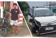 Anak Di Bawah Umur Kemudikan Mobil Calya, Tabrak Dua Motor, Korban Patah Kaki