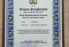 Ketua IWO Lampung, Aprohan Saputra Tolak Piagam Penghargaan Polda, Pertanyakan Dasar Penilaian