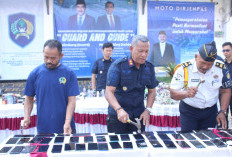 Lapas Kotaagung Musnahkan 522 Barang Sitaan, 64 Handphone dan Senjata Rakitan Ikut Dibakar