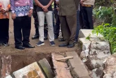 Tinjau Jembatan Ambrol di Gisting, Bupati Saleh Asnawi Instruksikan BPBD Bangun Jembatan Darurat 