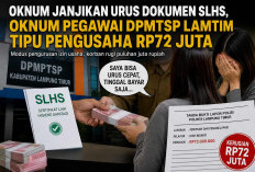 Janjikan Urus Dokumen SLHS, Oknum Pegawai DPMTSP Lamtim Tipu Penguasa Rp72 Juta