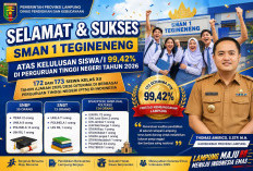 SMAN 1 Tegineneng Jadi Bukti Sekolah Daerah Mampu Bersaing, 99,42 Persen Siswa Lolos PTN
