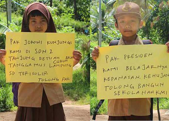 Viral, Siswa SDN 2 Tanjungbetuah Minta Presiden Perbaiki Sekolah