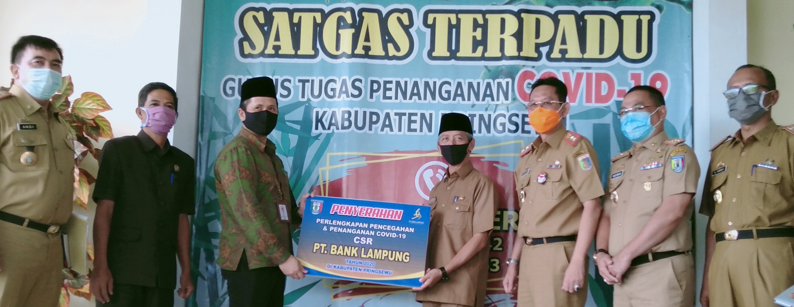 Bank Lampung Bantu APD ke Pemkab Pringsewu