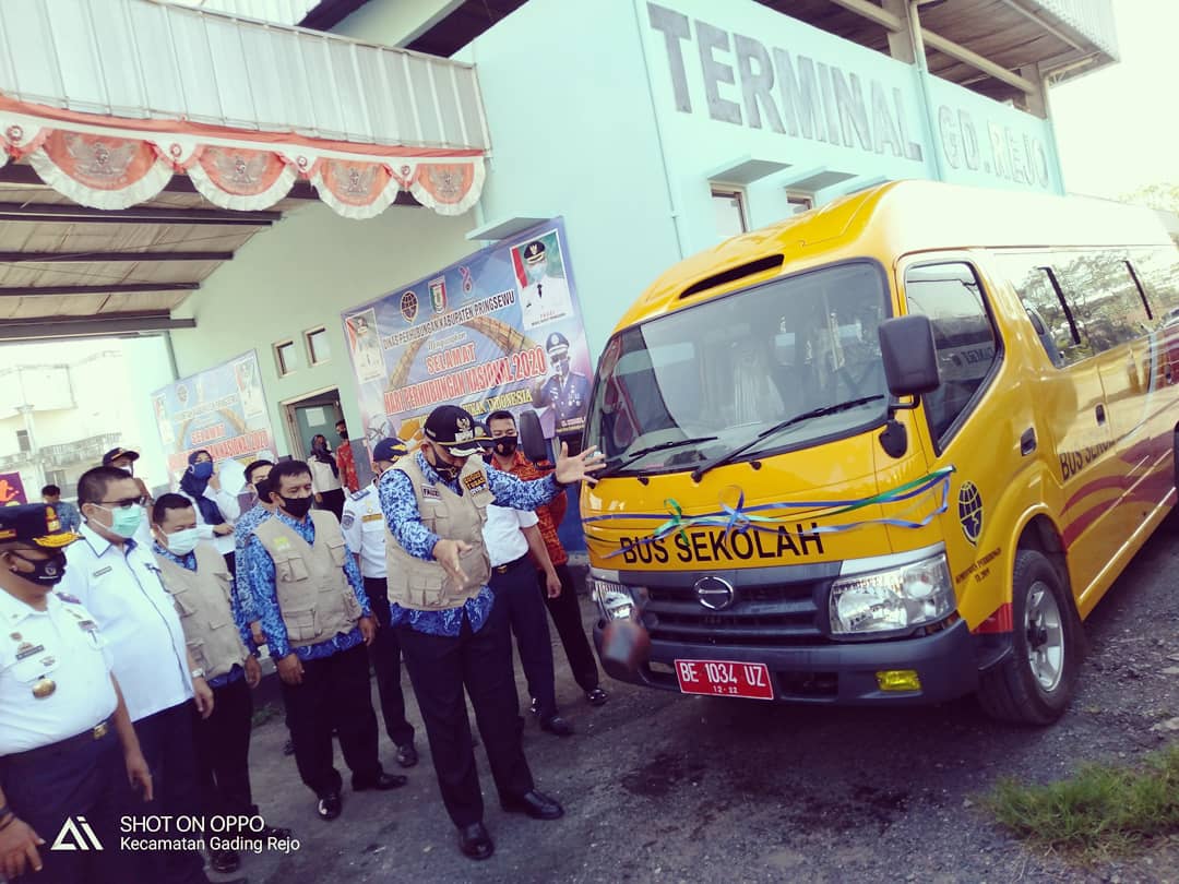 Bus DAMRI Jurusan Pringsewu-Banyumas Jadi Perintis