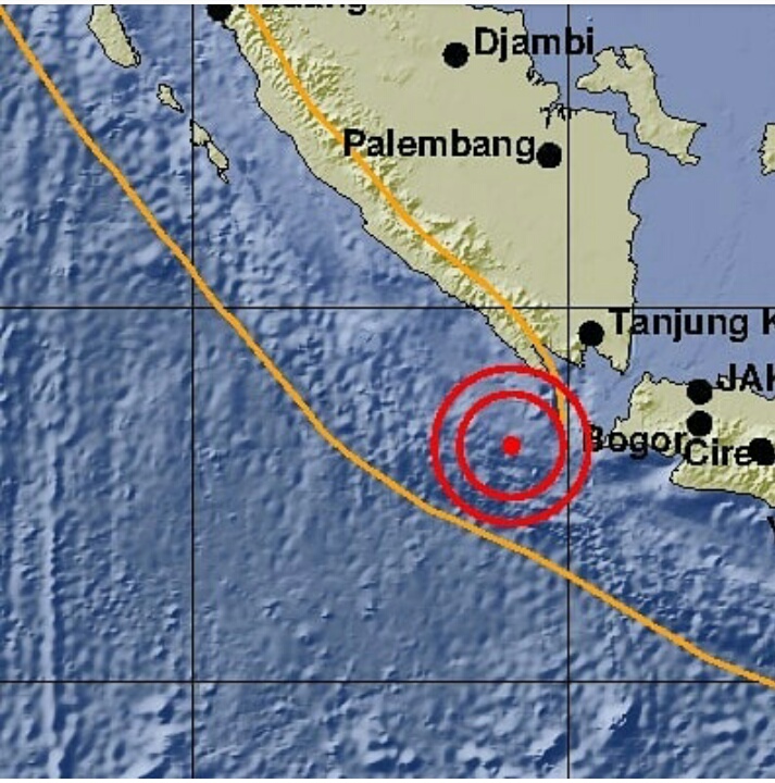 Gempa 5.0 SR Terdeteksi di Tanggamus