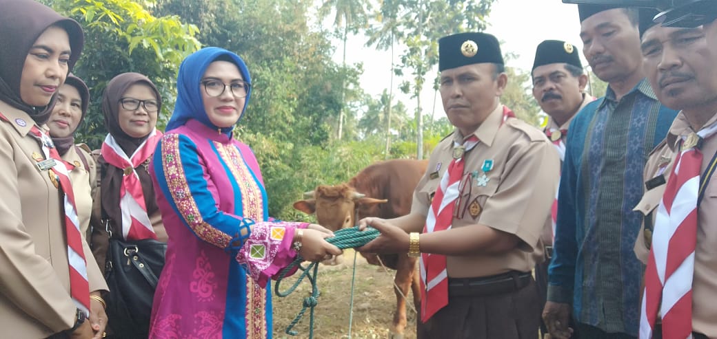 Wabup Berikan Hewan Qurban Kepada Kwarran Pramuka