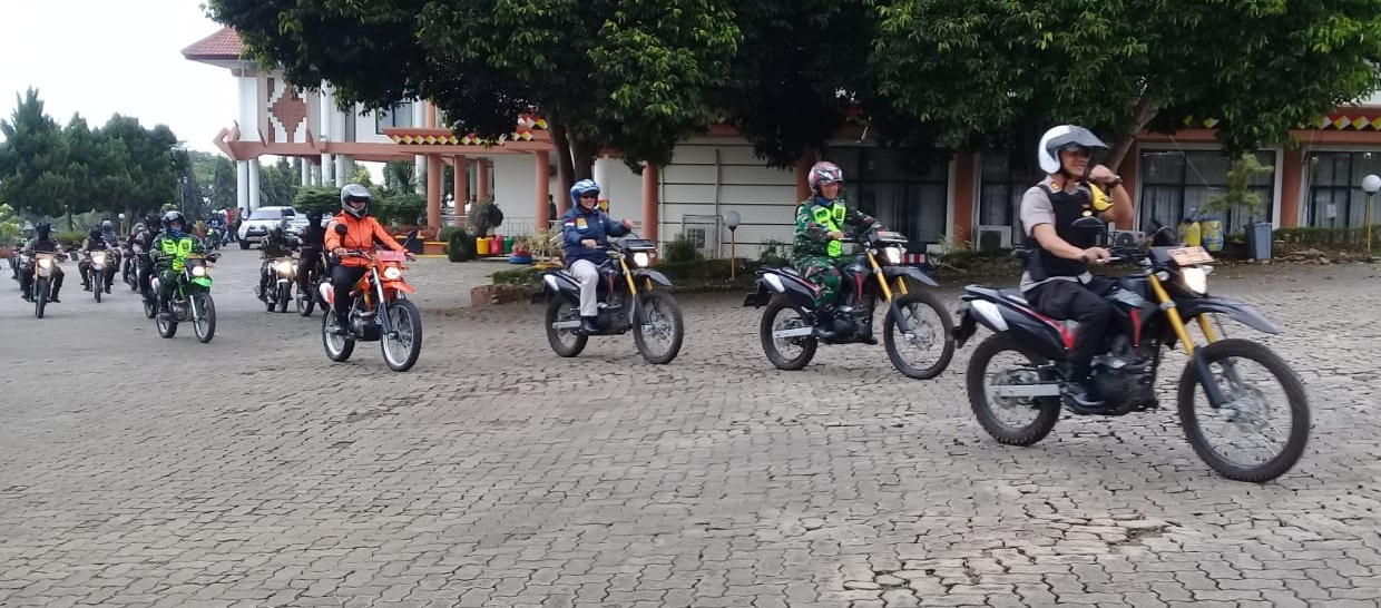 Kompak, Wabup Kapolres serta Dandim Patroli Naik Trail