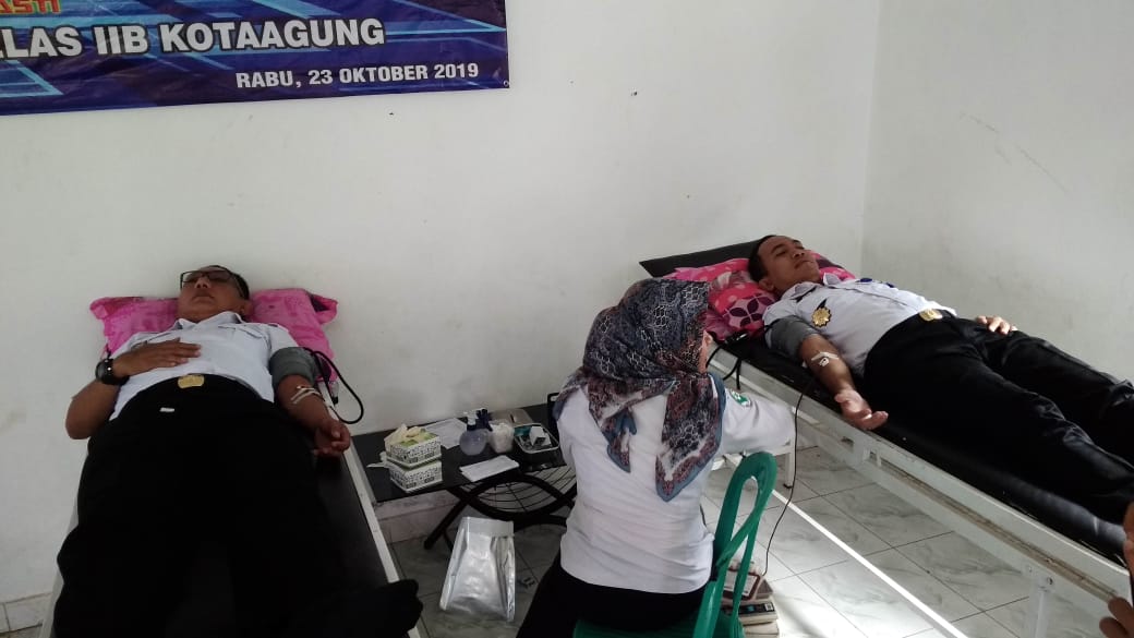 Peringati HDKD ke-74,Lapas dan Rutan Kotaagung Donor Darah