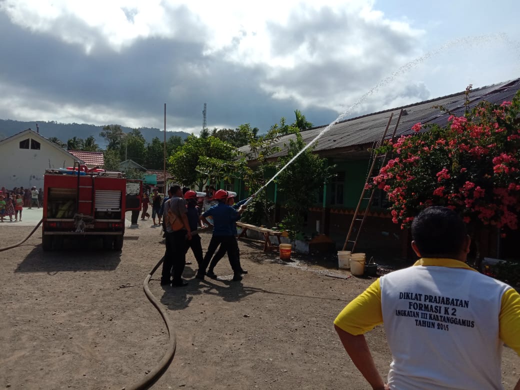 Diduga Akibat Korsleting Listrik, Gedung SDN 1 Sukaraja Terbakar