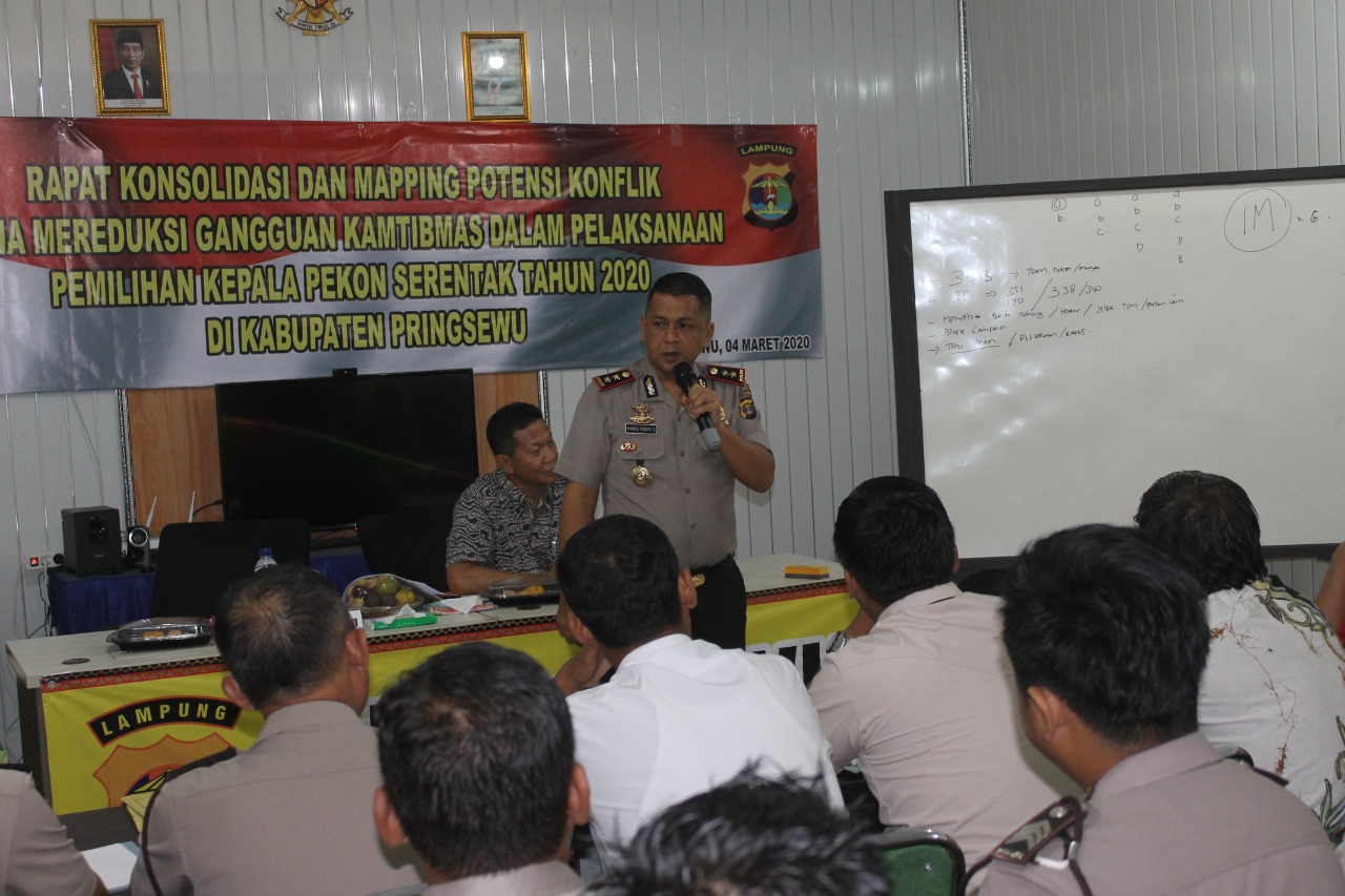 Polres Pringsewu Mapping Potensi Konflik Pilkakon