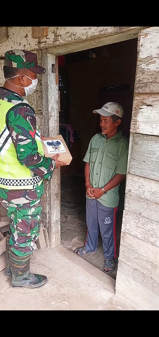 Peduli Dampak Corona, Jajaran TNI 0424 Berikan Bantuan