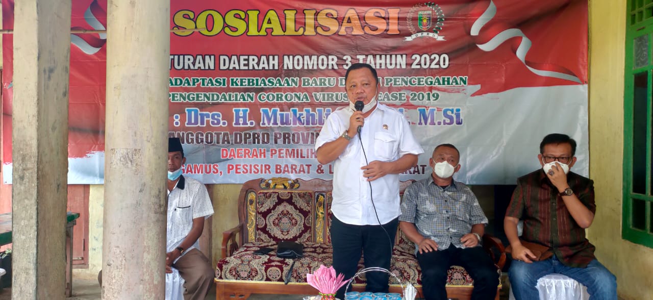 Mukhlis Basri Laksanakan Sosperda Provinsi Lampung Nomor 3 Tahun 2020