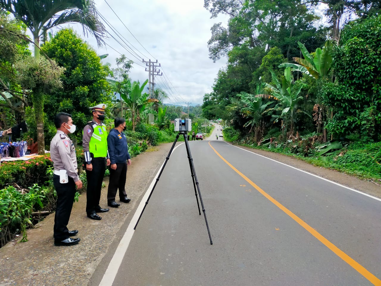 Olah TKP Lakalantas Waygelang, Ditlantas Polda Lampung Terjunkan Unit TAA