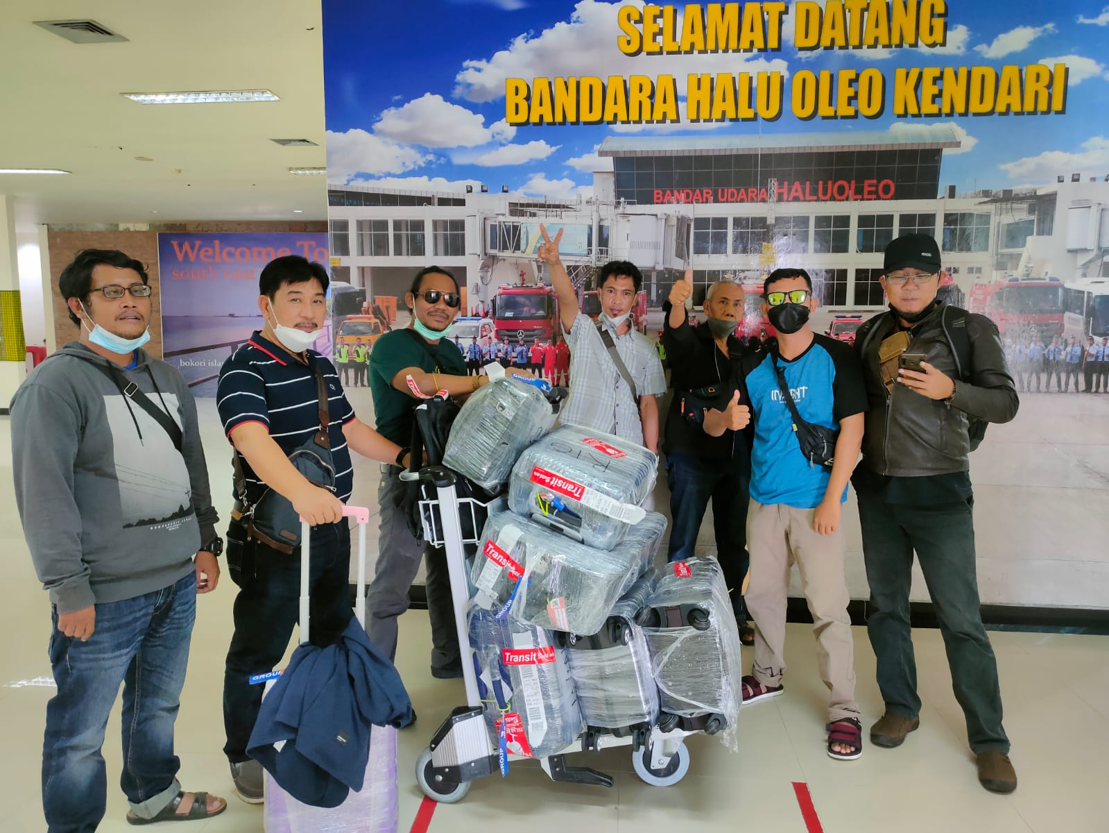 Rombongan PWI Tanggamus Tiba Di Kendari