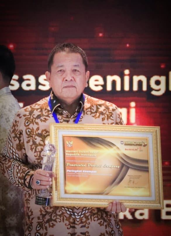 Gubernur Arinal Djunaidi Terima Penghargaan Dari Kemendagri, Sebagai Salah Satu Provinsi Dengan Realisasi APBD