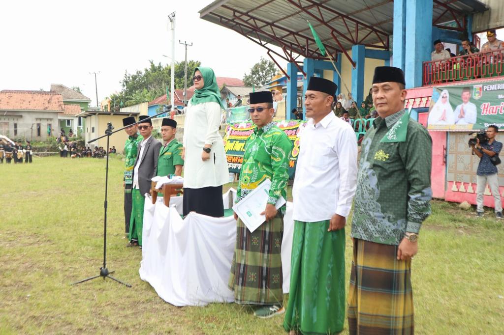 Wakili Panglima Santri Gus Muhaimin, Ela S Nuryamah Kukuhkan Laskar Santri Tanggamus