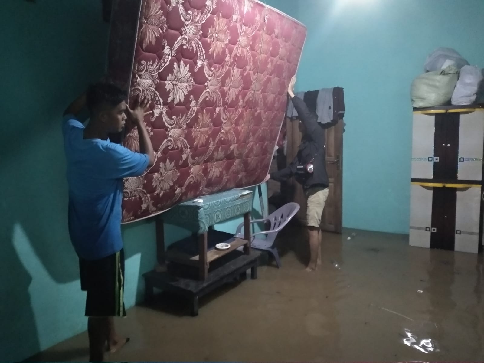 Way Bulok Meluap, Puluhan Rumah Tergenang Banjir