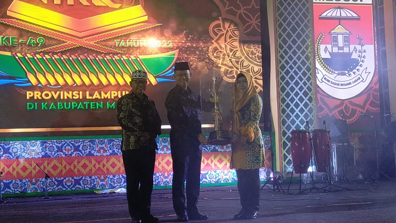 Tanggamus Kembali Raih Juara Umum MTQ Enam Kali Berturut Turut Tingkat Provinsi Lampung