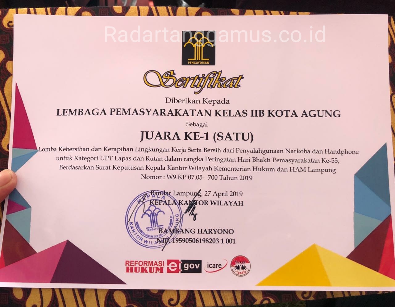 Lastagung Raih Juara I Lomba Kebersihan dan Kerapihan