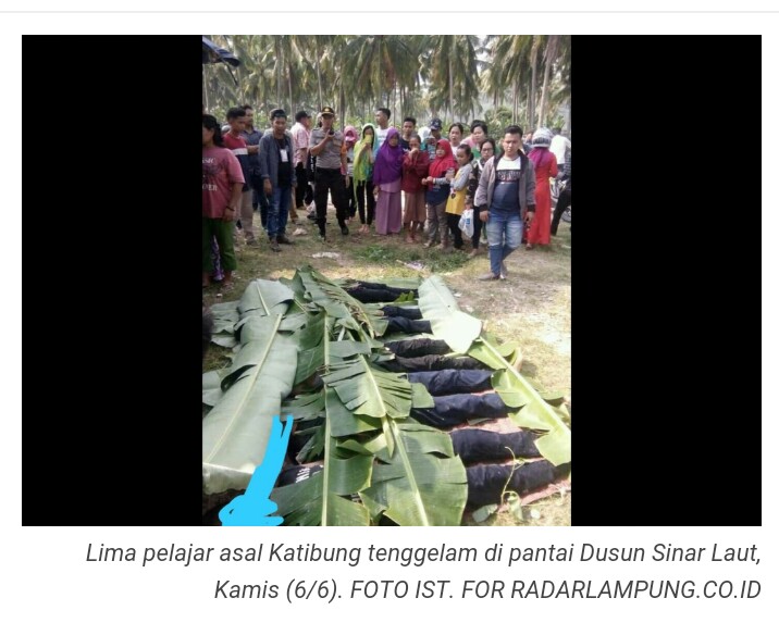 Dua Selamat, Lima Tewas Tenggelam Digulung Ombak