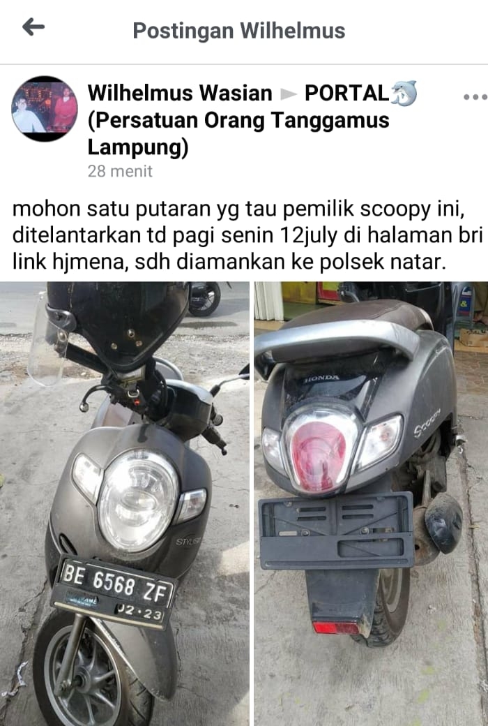 Motor Korban Pembunuhan di Pugung Ditemukan di Hajimena