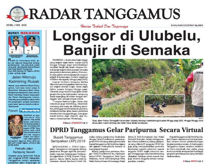 Longsor di Ulubelu, Banjir di Semaka