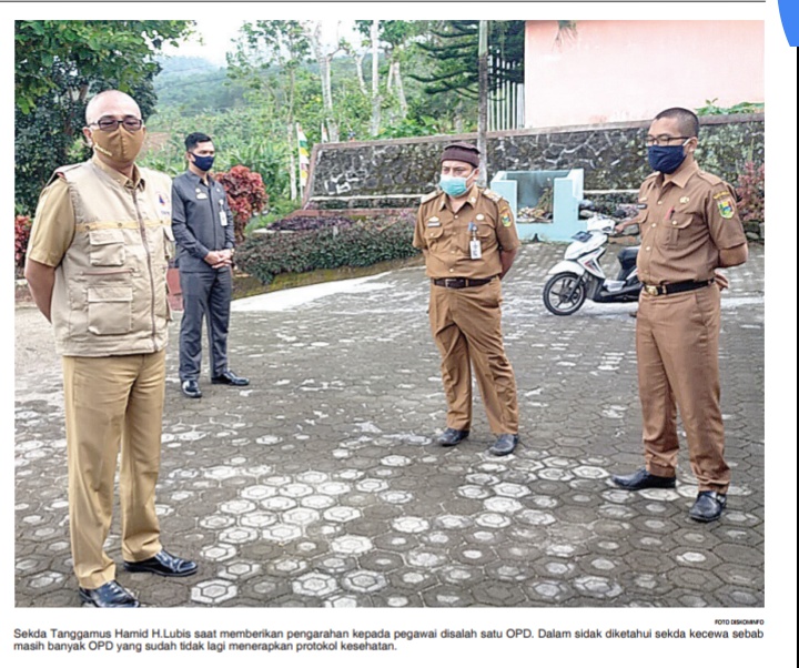 Sidak diKantor OPD, Sekda Kecewa Banyak OPD Abai Protokol Kesehatan